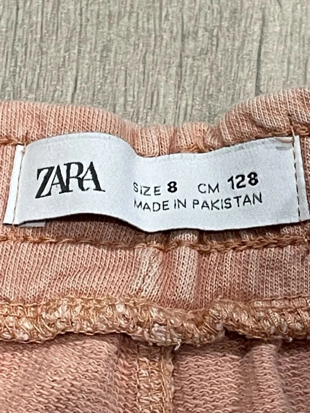 ZARA Kids Cotton washed effect Sweat Shorts Size 8 (128 cm) Peach Pink Casual